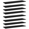 vidaXL Bookshelf Boards 8 pcs Black 39.4"x11.8"x0.6" Engineered Wood