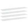 vidaXL Bookshelf Boards 4 pcs High Gloss White 39.4"x7.9"x0.6" Engineered Wood