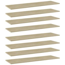 vidaXL Bookshelf Boards 8 pcs Sonoma Oak 39.4"x11.8"x0.6" Engineered Wood