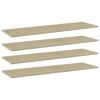 vidaXL Bookshelf Boards 4 pcs Sonoma Oak 39.4"x11.8"x0.6" Engineered Wood