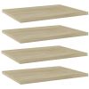 vidaXL Bookshelf Boards 4 pcs Sonoma Oak 15.7"x11.8"x0.6" Engineered Wood