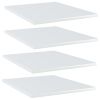 vidaXL Bookshelf Boards 4 pcs High Gloss White 15.7"x19.7"x0.6" Engineered Wood