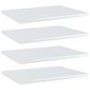 vidaXL Bookshelf Boards 4 pcs High Gloss White 15.7"x11.8"x0.6" Engineered Wood