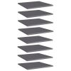 vidaXL Bookshelf Boards 8 pcs High Gloss Gray 15.7"x15.7"x0.6" Engineered Wood