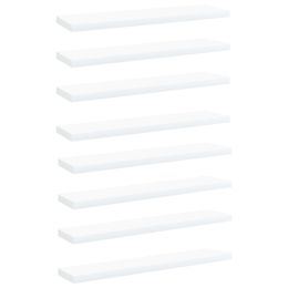 vidaXL Bookshelf Boards 8 pcs White 15.7"x3.9"x0.6" Engineered Wood