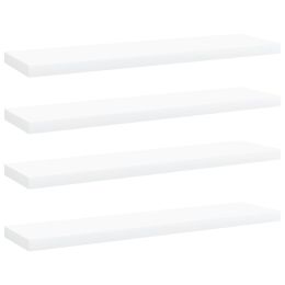 vidaXL Bookshelf Boards 4 pcs White 15.7"x3.9"x0.6" Engineered Wood