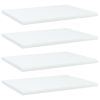 vidaXL Bookshelf Boards 4 pcs White 15.7"x11.8"x0.6" Engineered Wood