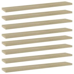 vidaXL Bookshelf Boards 8 pcs Sonoma Oak 23.6"x3.9"x0.6" Engineered Wood