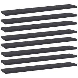 vidaXL Bookshelf Boards 8 pcs Gray 23.6"x3.9"x0.6" Engineered Wood