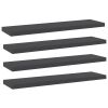 vidaXL Bookshelf Boards 4 pcs Gray 15.7"x3.9"x0.6" Engineered Wood