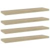 vidaXL Bookshelf Boards 4 pcs Sonoma Oak 15.7"x3.9"x0.6" Engineered Wood