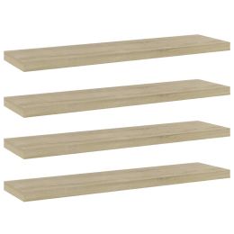 vidaXL Bookshelf Boards 4 pcs Sonoma Oak 15.7"x3.9"x0.6" Engineered Wood