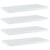 vidaXL Bookshelf Boards 4 pcs High Gloss White 15.7"x7.9"x0.6" Engineered Wood