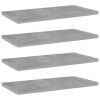 vidaXL Bookshelf Boards 4 pcs Concrete Gray 15.7"x7.9"x0.6" Engineered Wood