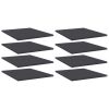 vidaXL Bookshelf Boards 8 pcs Gray 15.7"x19.7"x0.6" Engineered Wood