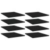 vidaXL Bookshelf Boards 8 pcs Black 15.7"x19.7"x0.6" Engineered Wood