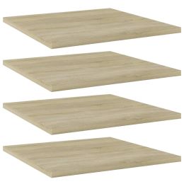 vidaXL Bookshelf Boards 4 pcs Sonoma Oak 15.7"x15.7"x0.6" Engineered Wood