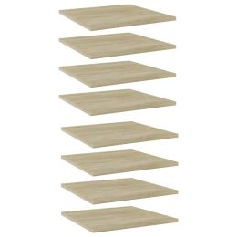 vidaXL Bookshelf Boards 8 pcs Sonoma Oak 15.7"x15.7"x0.6" Engineered Wood