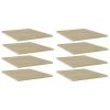 vidaXL Bookshelf Boards 8 pcs Sonoma Oak 15.7"x19.7"x0.6" Engineered Wood