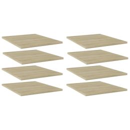 vidaXL Bookshelf Boards 8 pcs Sonoma Oak 15.7"x19.7"x0.6" Engineered Wood