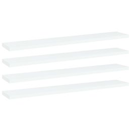 vidaXL Bookshelf Boards 4 pcs White 23.6"x3.9"x0.6" Engineered Wood