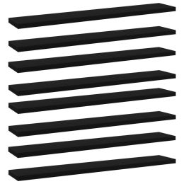 vidaXL Bookshelf Boards 8 pcs Black 23.6"x3.9"x0.6" Engineered Wood