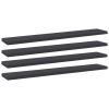 vidaXL Bookshelf Boards 4 pcs Gray 23.6"x3.9"x0.6" Engineered Wood