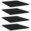 vidaXL Bookshelf Boards 4 pcs Black 15.7"x19.7"x0.6" Engineered Wood