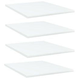 vidaXL Bookshelf Boards 4 pcs White 15.7"x19.7"x0.6" Engineered Wood