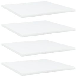 vidaXL Bookshelf Boards 4 pcs White 15.7"x15.7"x0.6" Engineered Wood