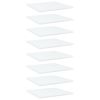 vidaXL Bookshelf Boards 8 pcs White 15.7"x15.7"x0.6" Engineered Wood