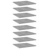 vidaXL Bookshelf Boards 8 pcs Concrete Gray 15.7"x15.7"x0.6" Engineered Wood