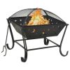 vidaXL Fire Pit with Poker 24.4" XXL Steel