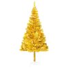 vidaXL Artificial Christmas Tree with Stand Gold 7 ft PET