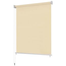 vidaXL Outdoor Roller Blind Cream 31.5"x90.6" HDPE