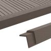 vidaXL 5 pcs Decking Angle Trims WPC 66.9" Dark Brown