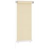 vidaXL Outdoor Roller Blind Cream 23.6"x55.1" HDPE