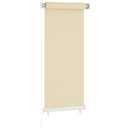 vidaXL Outdoor Roller Blind Cream 23.6"x55.1" HDPE