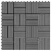 vidaXL 11 pcs Decking Tiles WPC 11.8"x11.8" 1 sqm Gray