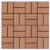 vidaXL 11 pcs Decking Tiles WPC 11.8"x11.8" 1 sqm Brown