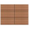 vidaXL WPC Tiles 23.6"x11.8" 6 pcs 10.8ftÂ¬â‰¤ Brown