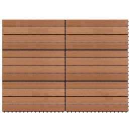 vidaXL WPC Tiles 23.6"x11.8" 6 pcs 10.8ftÂ¬â‰¤ Brown