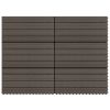 vidaXL Decking Tiles 6 pcs WPC 23.6"x11.8" 11.6 ftÂ¬â‰¤ Dark Brown