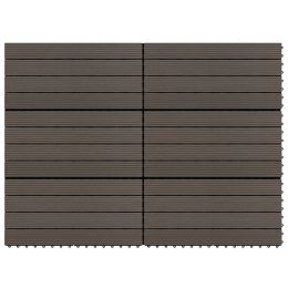 vidaXL Decking Tiles 6 pcs WPC 23.6"x11.8" 11.6 ftÂ¬â‰¤ Dark Brown