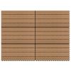 vidaXL Decking Tiles 6 pcs WPC 23.6"x11.8" 11.6 ftÂ¬â‰¤ Brown