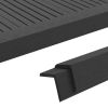 vidaXL 5 pcs Decking Angle Trims WPC 66.9" Black