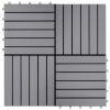 vidaXL Decking Tiles 10 pcs Gray Wash 11.8"x11.8" Solid Acacia Wood