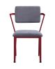 Cargo Chair; Gray Fabric & Red