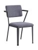 Cargo Chair; Gray Fabric & Gunmetal