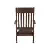 Raina Rocking Chair; Brown PU & Walnut Finish